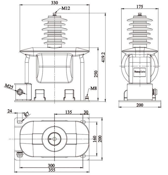 Protective Relaying Medium Single Phase Current Transformer JDZXW517.5